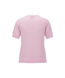 Women's Solid Short Sleeve Sweater - Pink