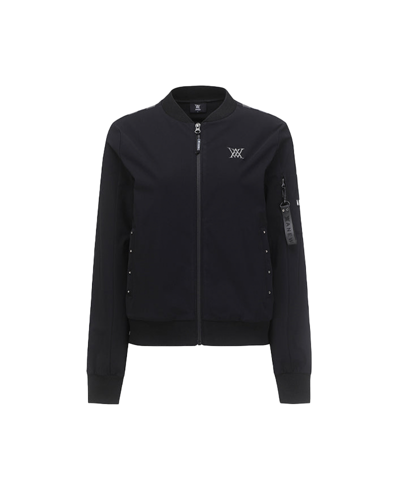 Women's Signature Tricot Set Up Jacket -Black