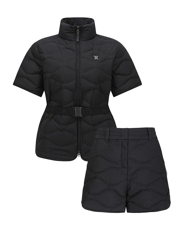 [Set] Women's Tube Down(Jacket, Shorts) / Black
