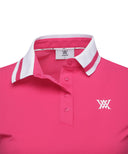 Women's Sleeve Logo Point Short T-Shirt - Hot Pink