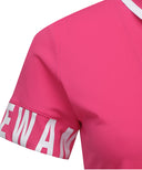 Women's Sleeve Logo Point Short T-Shirt - Hot Pink
