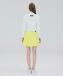 Women's Over Pleated Half Pants - Yellow