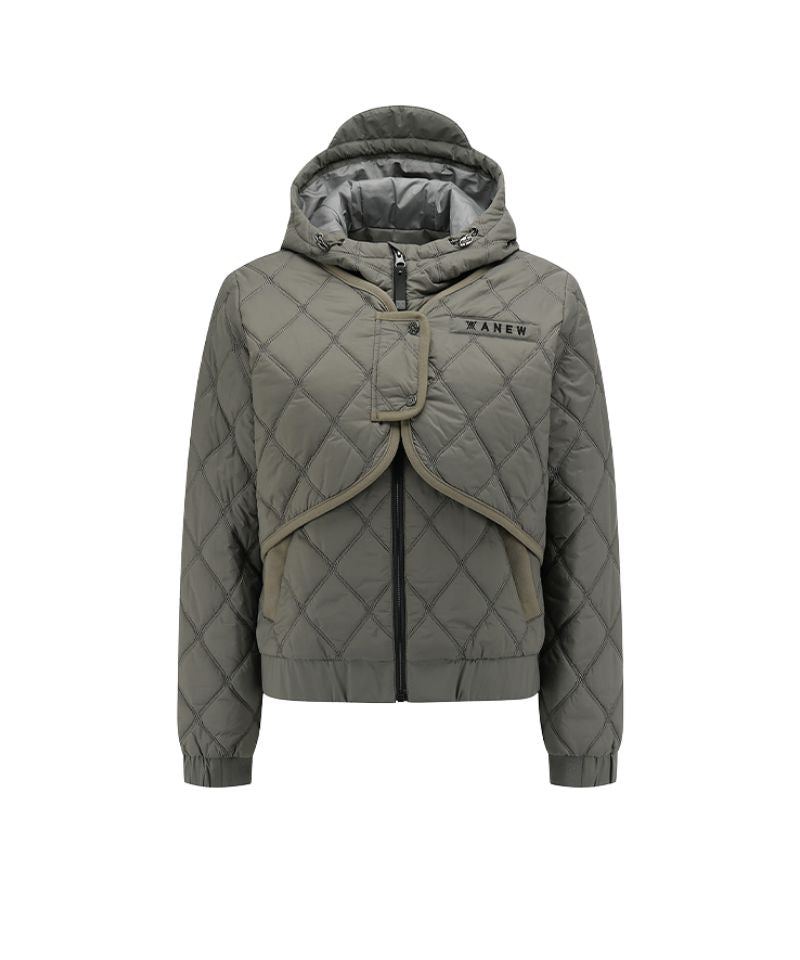 Women's WI 2 IN 1 Quilted Jacket - Brown