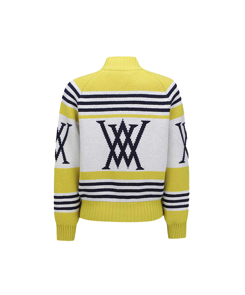 Women's Logo Point Cardigan - Mustard