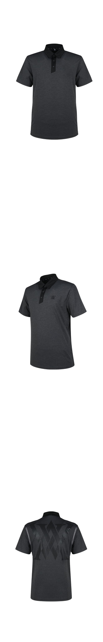 [Season End] Men's Back Big Logo Polo - Charcoal