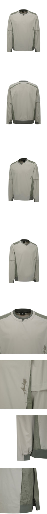 Men's Round Neck Anorak Jacket - Light Beige