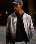 Men's Check Pattern Jacket - Light Grey