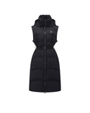 Women's Long Length Down Vest - Black