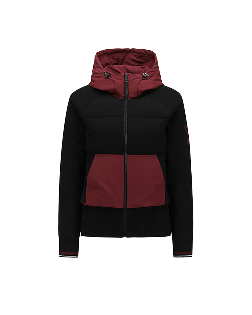 Women's Hybrid Hoodie Jacket - Black