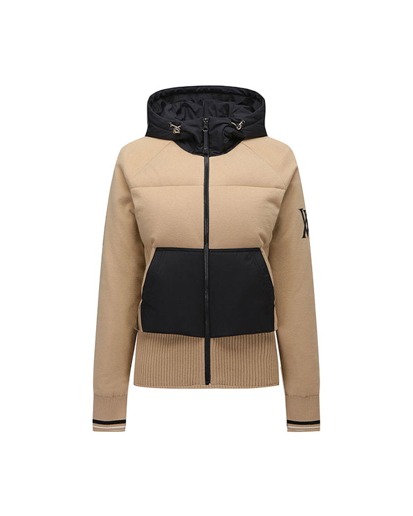 Women's Hybrid Hoodie Jacket - Beige