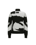 Women's Cashmere Blend High Neck Sweater - Black