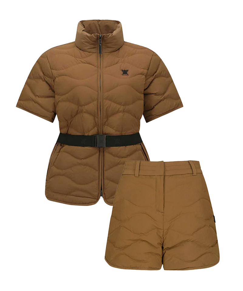 [Set] Women's Tube Down(Jacket, Shorts) / Beige