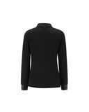 Women's Nap Collar Long T-shirt - Black