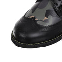 [Legacy Sale] Women's Camo Wing-Tip Brog Shoes - Black