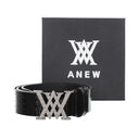 [Legacy Sale]Women's Wording Pattern Crocker Belt - Black