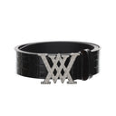[Legacy Sale]Women's Wording Pattern Crocker Belt - Black