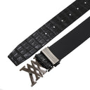 [Legacy Sale]Women's Wording Pattern Crocker Belt - Black