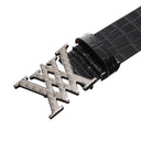 [Legacy Sale]Women's Wording Pattern Crocker Belt - Black