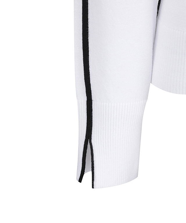 Women's High Neck Sweater - White