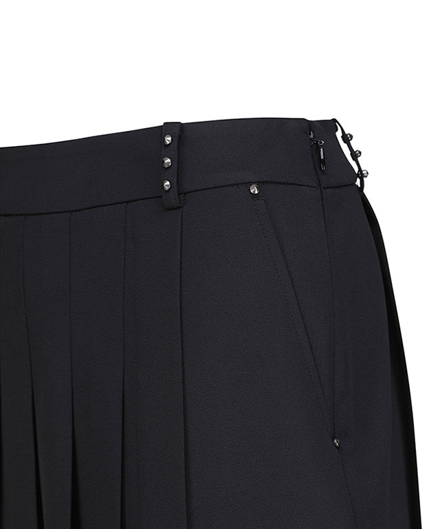 Women's Pleats Half H/PT - Black
