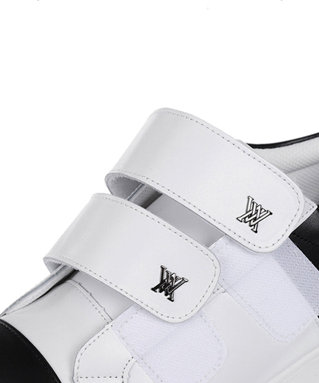 Men's Color Block Double Velcro Sneakers - Black