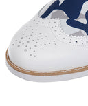 [Legacy Sale] Women's Camo Wingtip Brogue Shoes - White