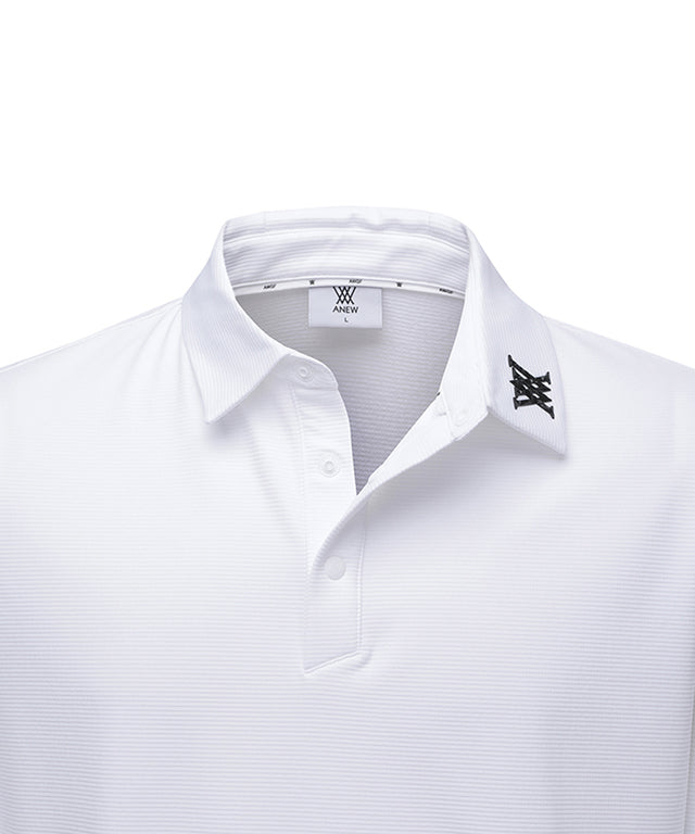 Men's Essential Collared Long T-Shirt - White