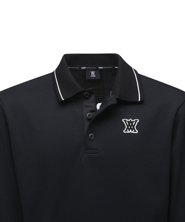 Men's Back Big Logo Long T-Shirt - Black