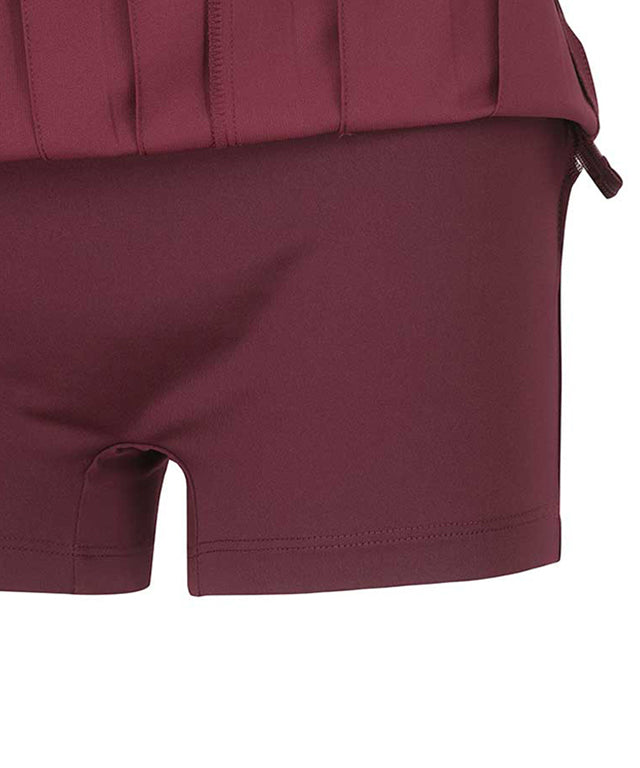 Women's Logo Band Double Pleats SQ - Wine