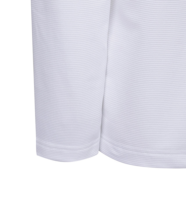 Men's Essential Collared Long T-Shirt - White