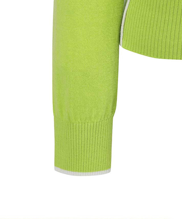 Women's Collared PSweater - Light Green