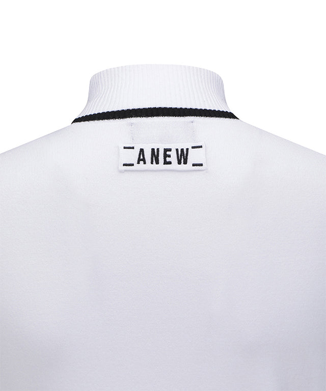 Women's High Neck Sweater - White