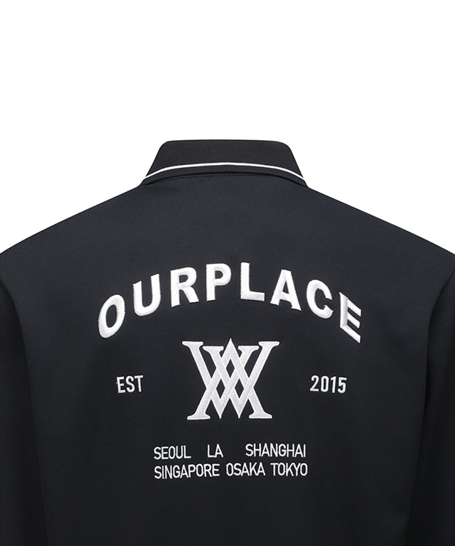 Men's Back Big Logo Long T-Shirt - Black