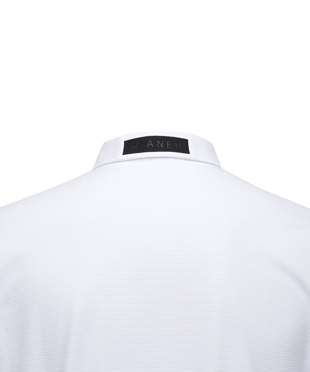 Men's Essential Collared Long T-Shirt - White