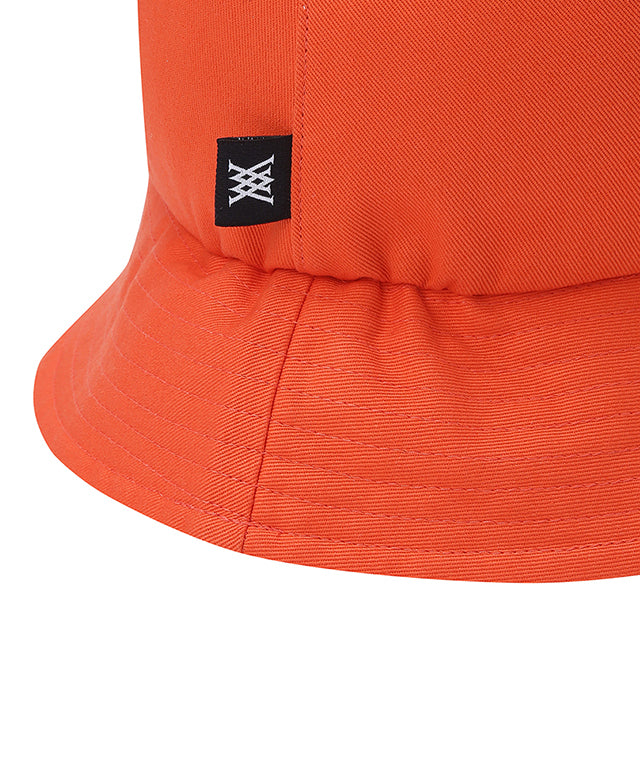 Unisex Big Logo Applique Bucket Hat -  Orange