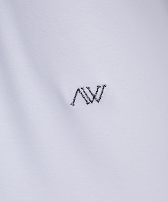 Women's Collar Color Blocked Long T-shirt - Off White