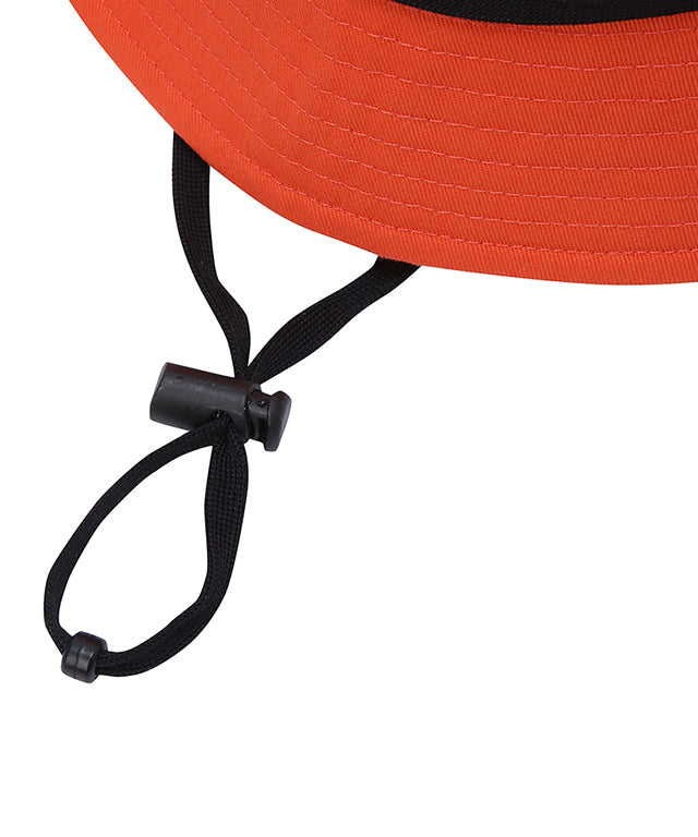 Unisex Big Logo Applique Bucket Hat -  Orange