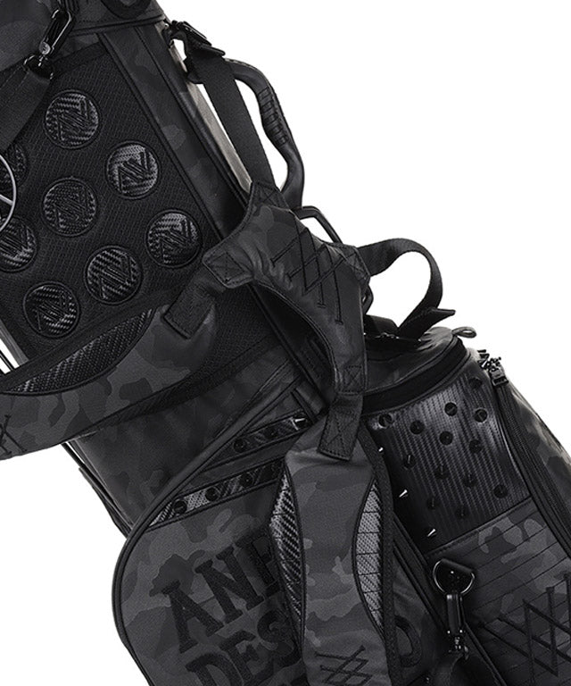 Dark Camo Stand Bag - Black