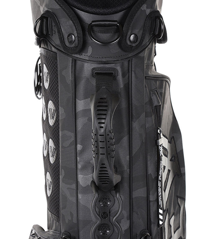 Dark Camo Stand Bag - Black