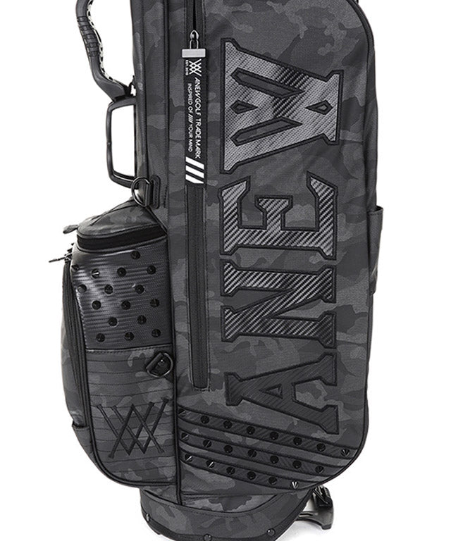 Dark Camo Stand Bag - Black
