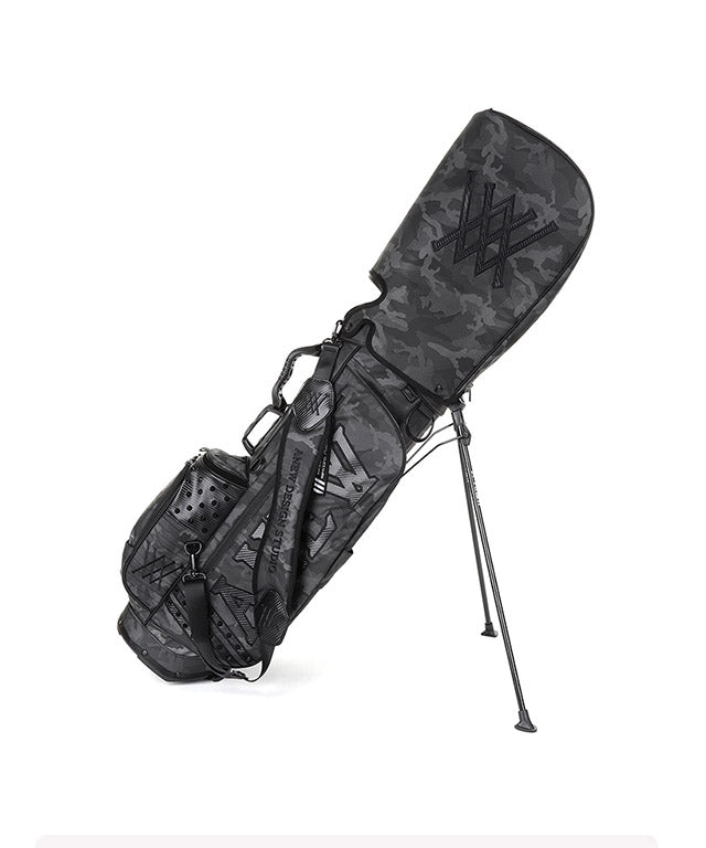 Dark Camo Stand Bag - Black
