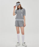 ANEW Golf Women's Terry Check Board Half Pants - Gray