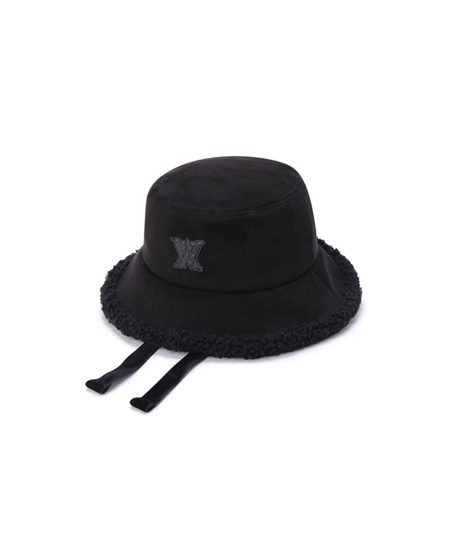 Women's Fluffy Bucket Hat - Black