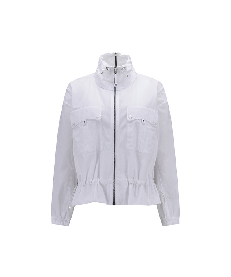 Women's High Neck Point Jacket - White – Anew Golf USA