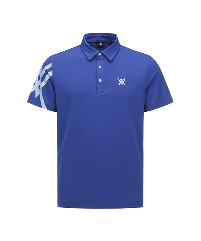Men's Sleeve Signature Logo T-Shirt - R/Blue