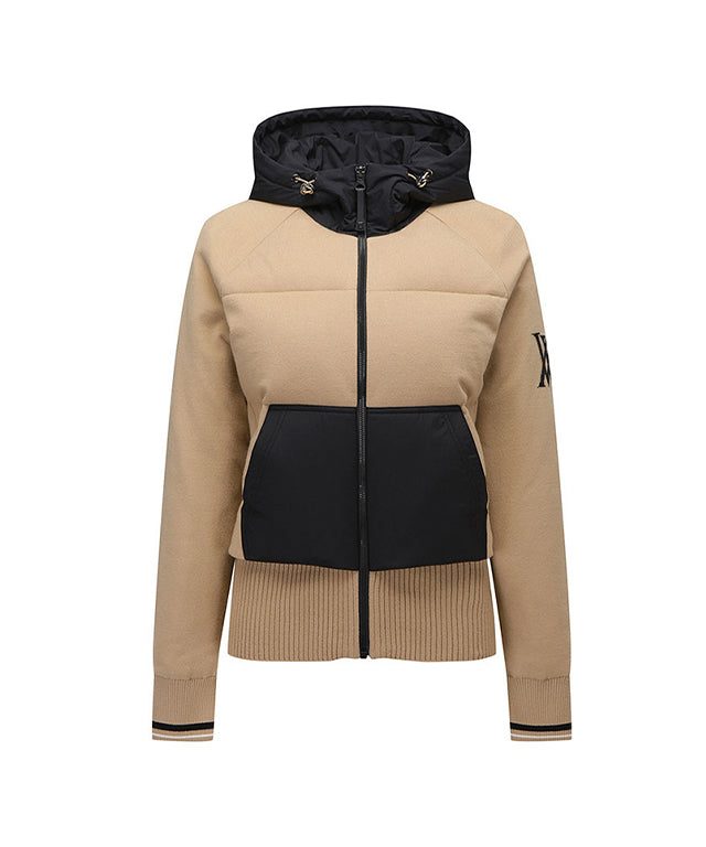 Women's Hybrid Hoodie Jacket - Beige