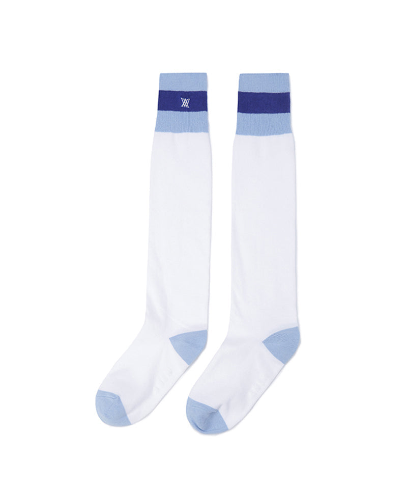 ANEW Golf Women's Three-Tone Knee Socks - Sky Blue