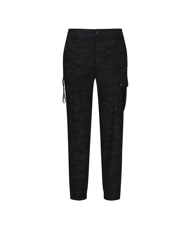 Men's Out  Pocket Camo Jogger Long Pants - Black