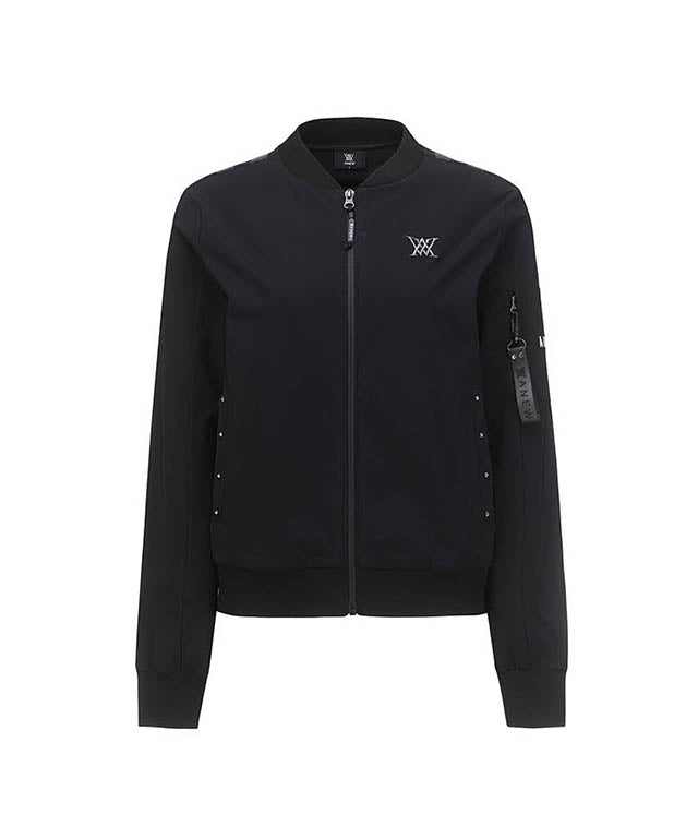 Women's Signature Tricot Set Up Jacket -Black