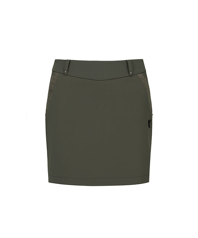Women's Bonding H-Line Skirt - Khaki